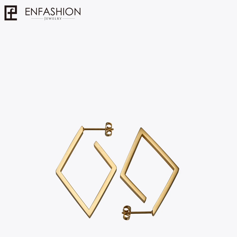 Enfashion ювелирные изделия геометрические маленькие ромбовидные серьги из