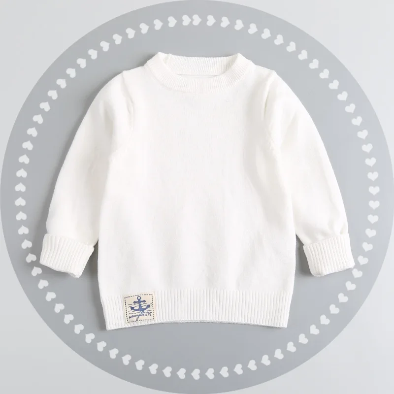 Korean Kids Boy Autumn New Toddler Girl Sweaters O-neck Long Sleeve Baby Wool Knitted Sweater Winter Kids Sweaters Tops