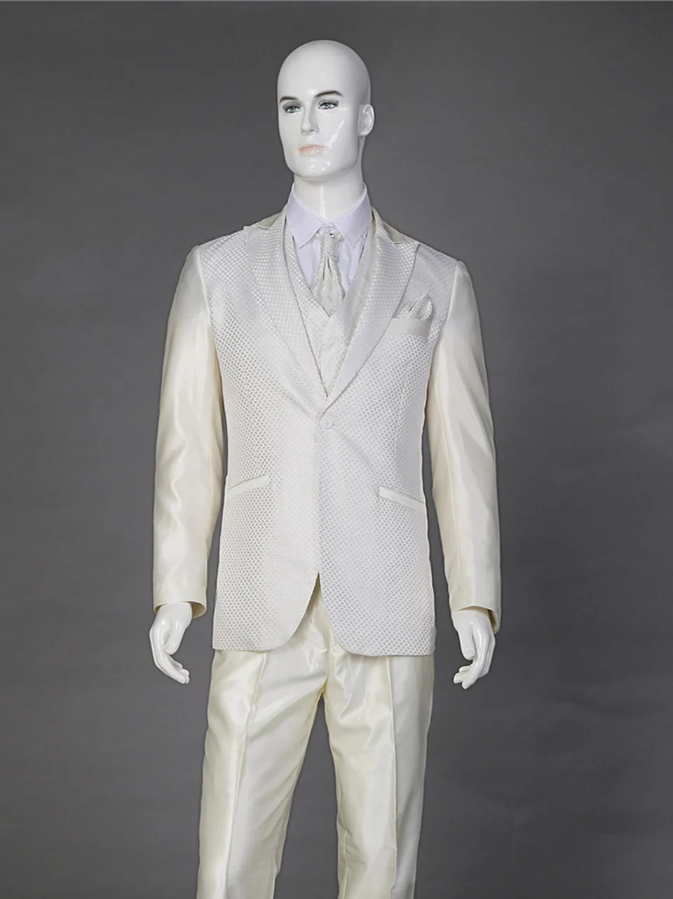 (Jacket+Pants+Vest+Tie+Kerchief) Five Pieces 2016 New Design Wedding Party Dress Men Suits Fashion Business Trajes Size M-5XL | Мужская