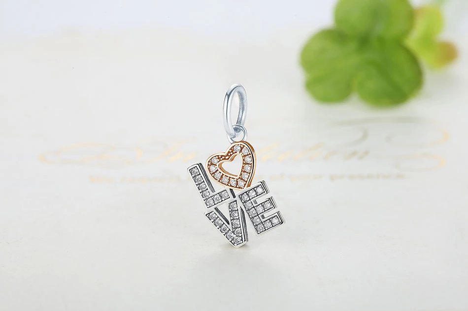 ELESHE 925 пробы серебро навсегда сердце бусины, подходят к оригиналу Pandora, очаровательный Браслеты 925 серебро любовь Семья Шарм, изготовление украшений