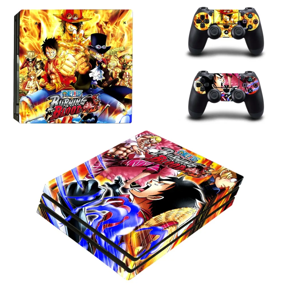 Аниме One Piece Luffy PS4 Pro наклейка на кожу Виниловая для Sony Playstation 4 консоль и 2