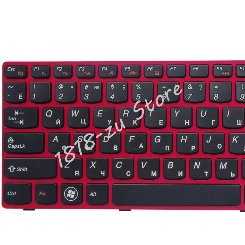 Новинка для lenovo G580 Z580A G585 Z585 G590 с рамкой Русская раскладка сменная красная черная