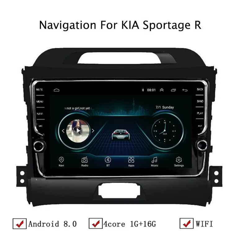 9 &quotAndroid 8 1 автомобильный gps навигатор для Kia Sportage R 2010 2016 Автомагнитола стерео