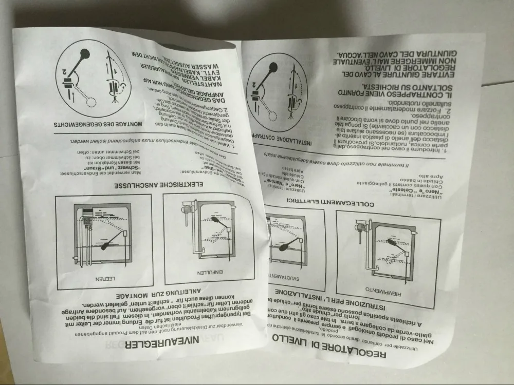 Поплавковый выключатель с круглым контроллером уровня жидкости длина кабеля 2 м 3