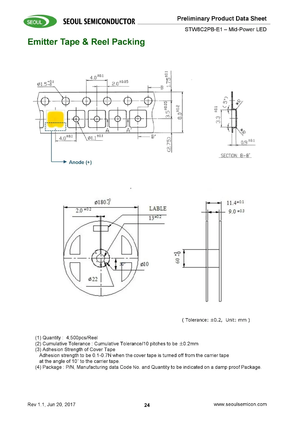100 шт./лот SMD СВЕТОДИОДНЫЙ Сеульский 3030 CRI 90-95 чип 1 Вт 1,4 Вт 6 В-6,8 в 200 мА белый теплый холодный 2700 к 3000 К 3500 К 110-120LM