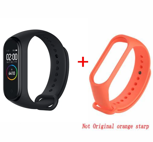 add orange strap Xiaomi Mi Band 4 новейший музыкальный Смарт Miband 4 браслет пульсометр фитнес 135 мАч цветной экран Bluetooth 5,0 - Цвет: add orange strap