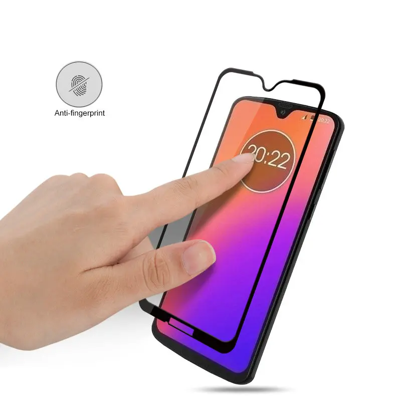 Закаленное стекло с полным покрытием для Motorola Moto G7 Plus Защитная пленка экрана Power /