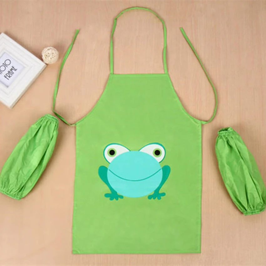 Набор из 3 предметов новинка милые дети ребенок Водонепроницаемый фартук с