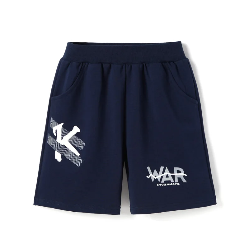 Navy WAR Шорты для мальчиков, горячая Распродажа, однотонные детские короткие штанишки для мальчиков, детские штаны для маленьких мальчиков, летние пляжные свободные шорты для мальчиков DC110 - Цвет: Navy WAR