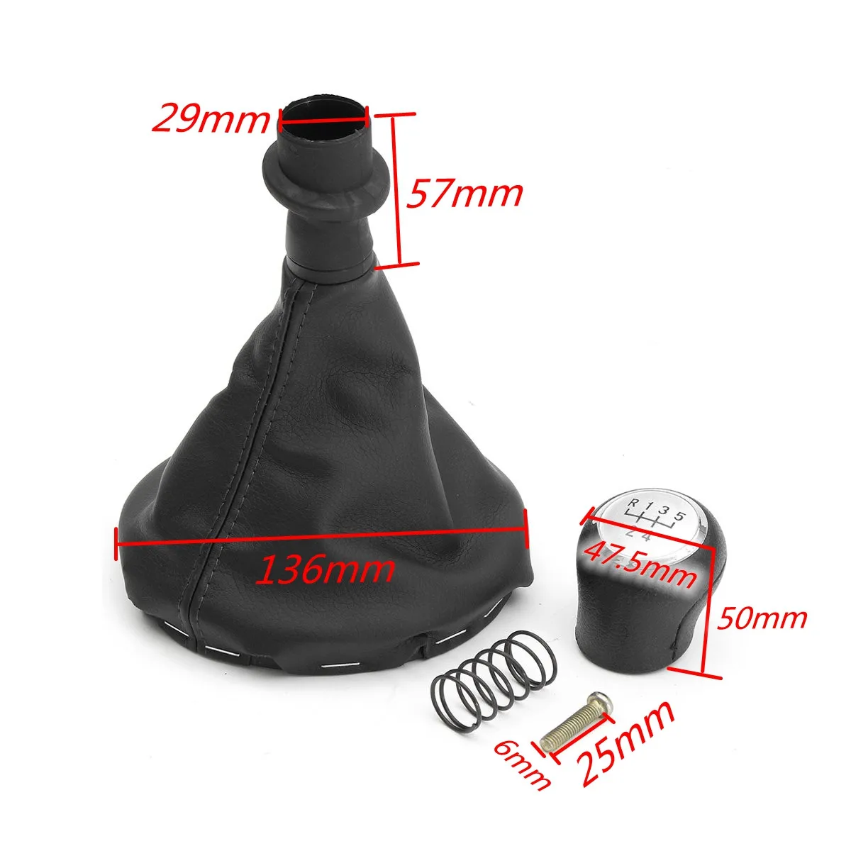 5/6 скорость переключения передач ручка ботинки рамки черный для VW Transporter T5 T6