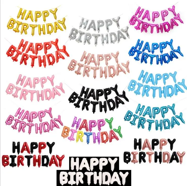 Воздушные шары из фольги в виде букв Happy Birthday day 16 дюймов | Дом и сад