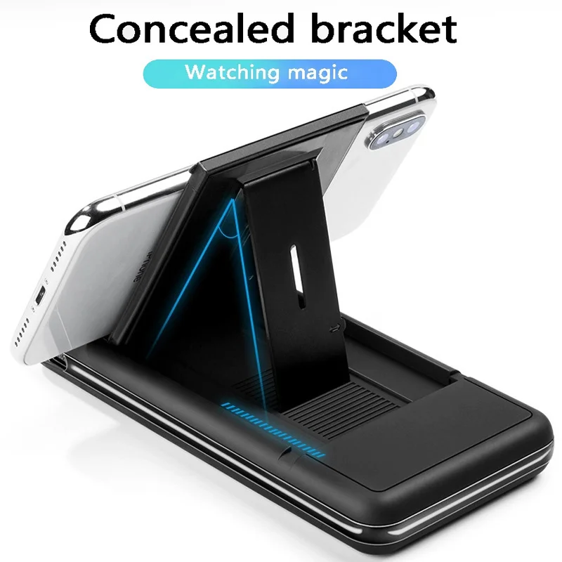 30000mAh QI Беспроводное зарядное устройство 2USB беспроводной внешний аккумулятор для