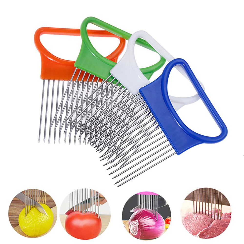 Anpro нержавеющая сталь Вилка овощная для картофеля томатов резак слайсер лук
