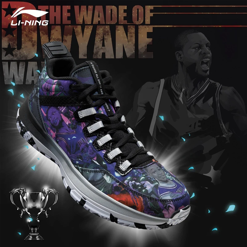 Li-Ning/Мужская баскетбольная обувь Wade All Day 2 Wade On CORT, дышащие кроссовки с амортизирующей подкладкой, спортивная обувь ABPM013 SJAS17
