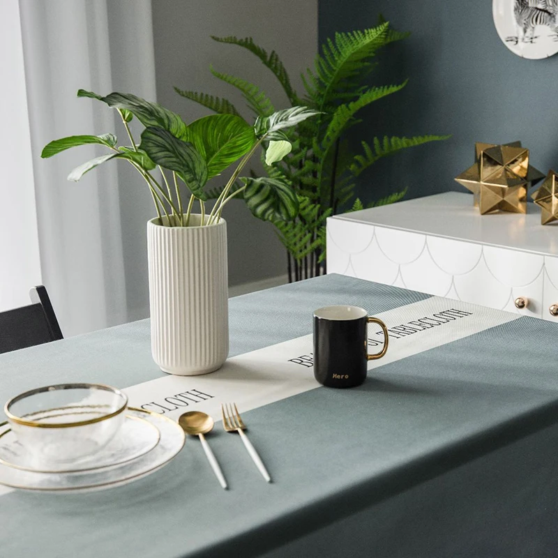 Kitchen Decoration Table Cover Linen Cloth Modern Tablecloth Waterproof Nappe De Rectangulaire Nordic Hotel Decor | Дом и сад