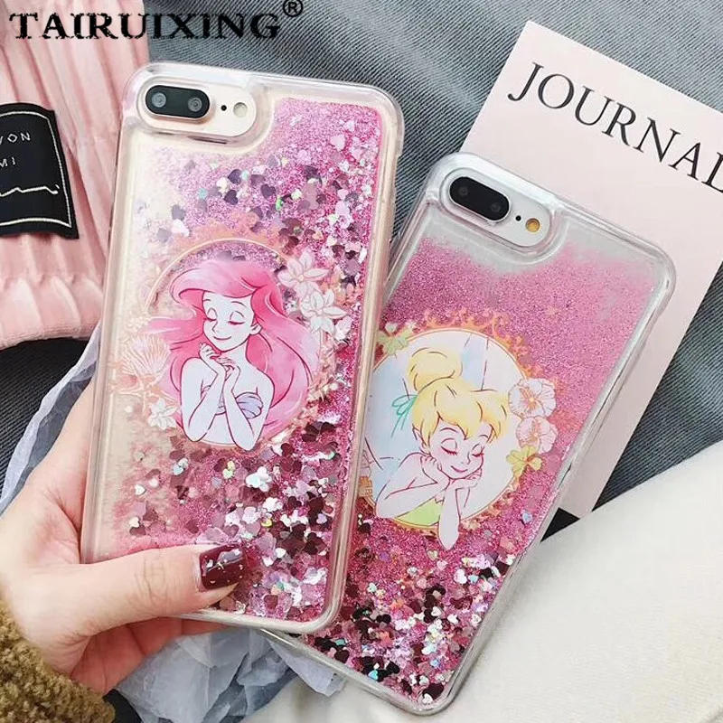 Жидкий чехол для iPhone X 10 8 7 6 6s Plus XS мультяшный Единорог мороженое Минни Мягкий