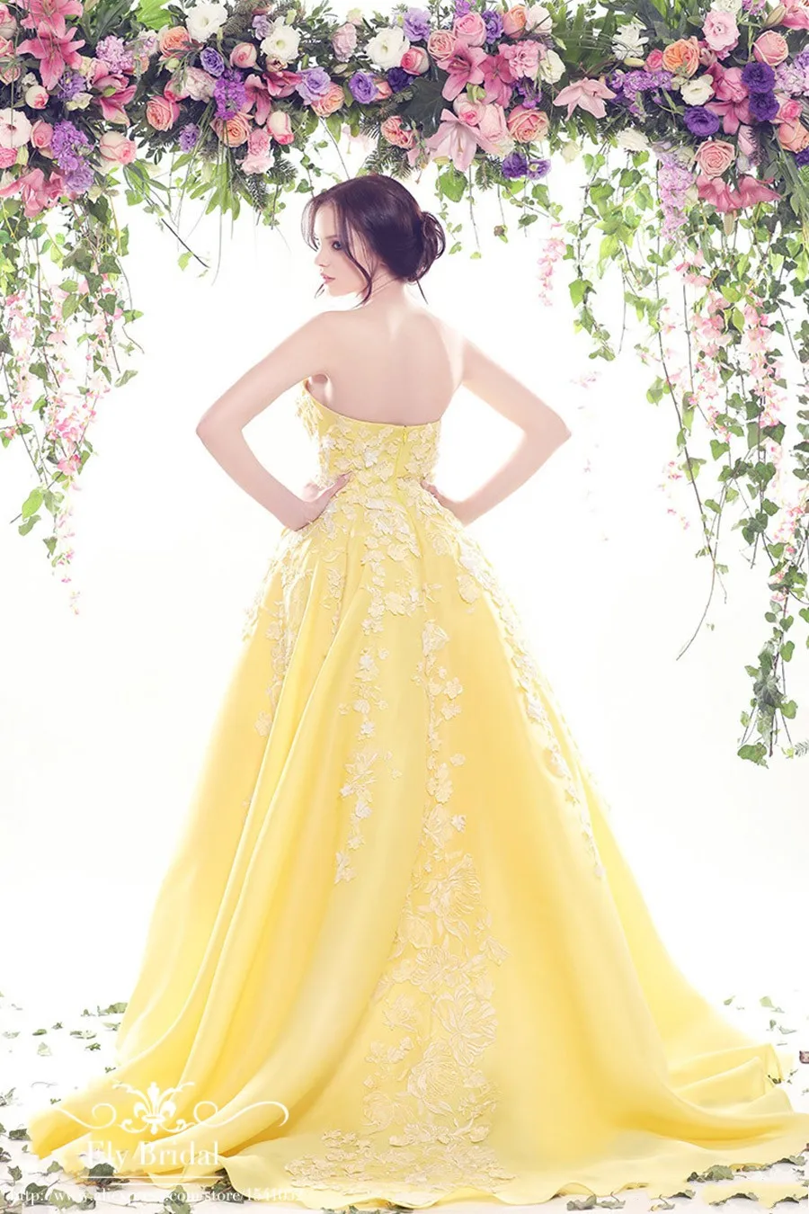 Весна 2017 Couture Пром Платья Без Бретелек Аппликации Кружева Evning Платье Бальное