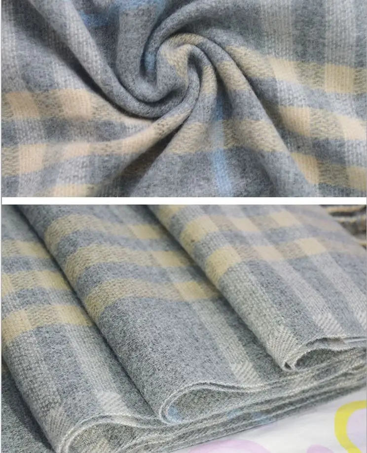 Осенний и зимний высококачественный Корейский клетчатый шарф новый маленький