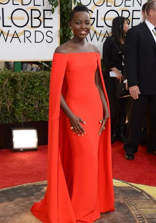 Халаты Де Вечер 2017 Красный Capet Вечернее Платье Золотой Глобус награды Лупита