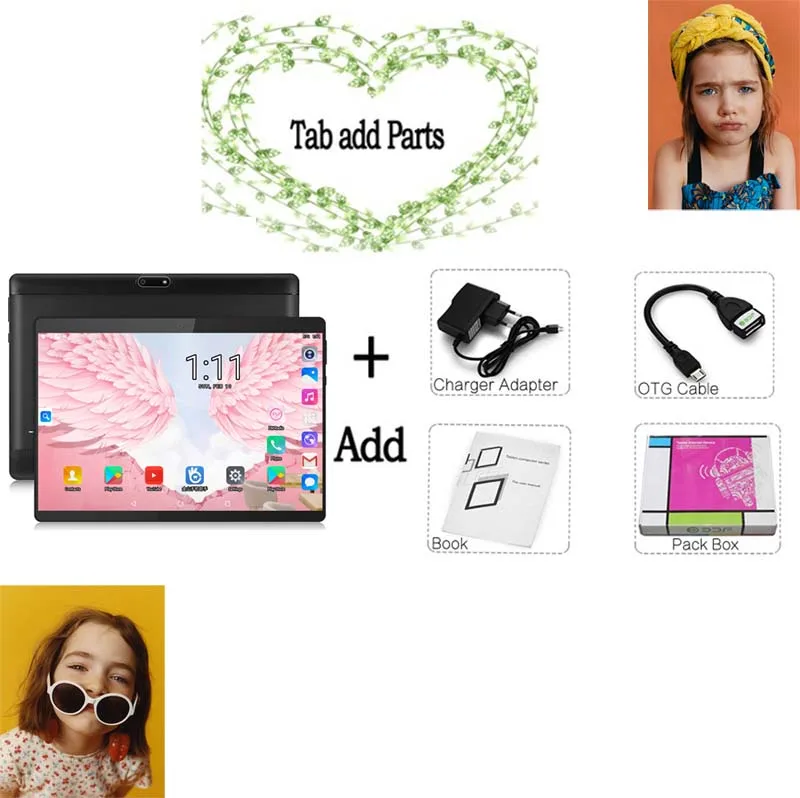 Standard Version BDF, планшет, 10 дюймов, 3G/4G, LTE, телефонный звонок, планшетный ПК, четыре ядра, 4 Гб ram, 64 ГБ rom, Tab 1280*800, ips 10,1, планшеты, Android 8,1 - Комплект: Standard Version