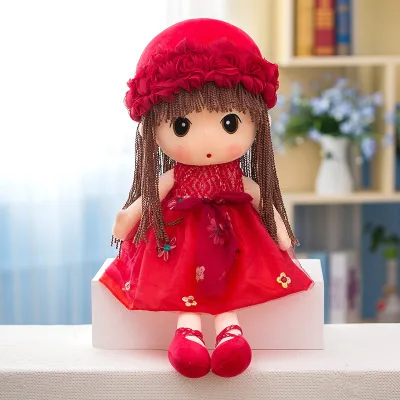 Red Color 1 шт. 45 см Новинка RagDoll мягкие куклы плюшевые Фил плюшевые Свадебные Тряпичные куклы милые игрушки Милая модель девочки дети подарок на день рождения - Цвет: Red Color