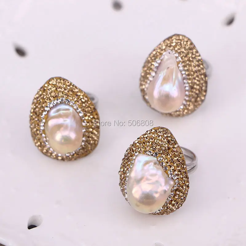 6 шт. Женское кольцо с натуральным жемчугом|natural pearl ring|pearl ringpearl rings for women |