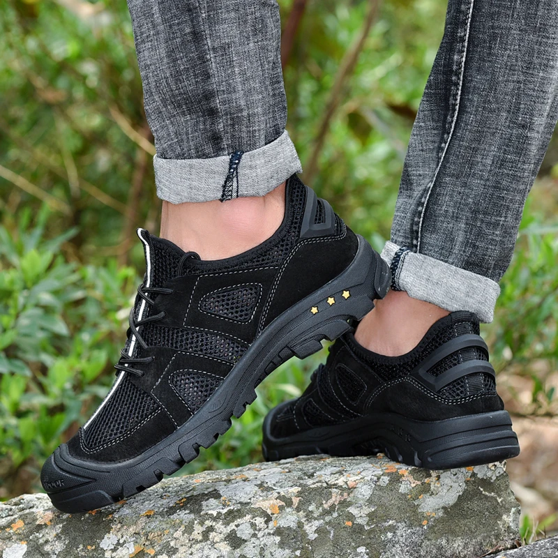 Мужские тактические походные ботинки дышащие водонепроницаемые для отдыха на