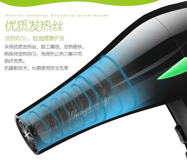 Высокая мощность pet фен для волос немой Собака Профессиональный 3200 Вт Золотой