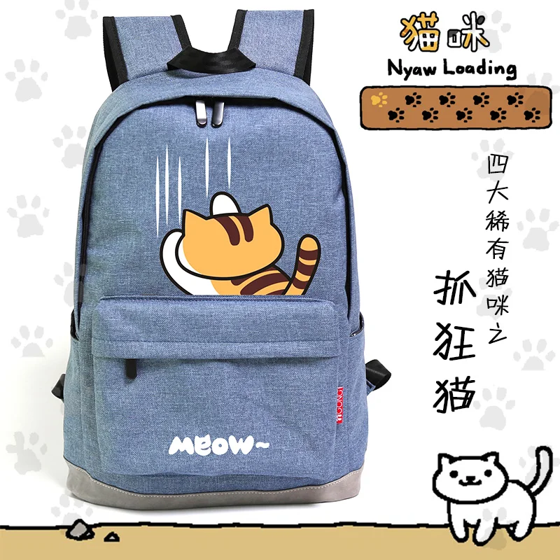 2017 New Cartoon Backpack Mochila Neko Atsume Popular Laptop Bagpack Women Bag Men College Student School | Багаж и сумки