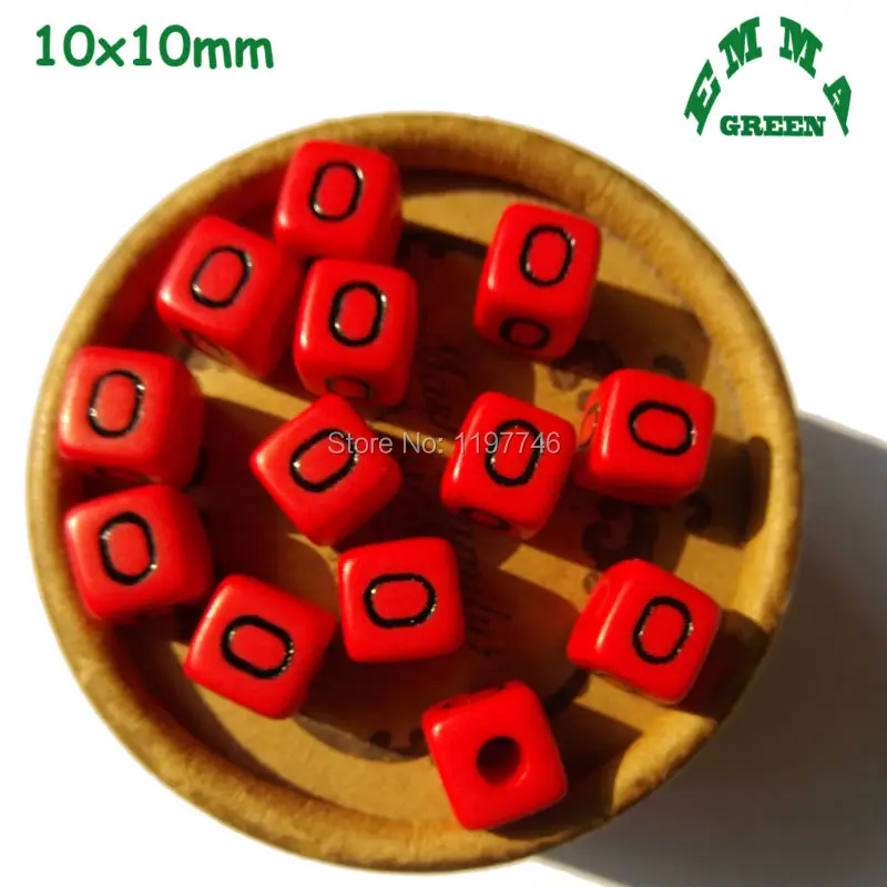 Акриловые квадратные разделители в виде букв алфавита 10 мм бусины 100 шт. для