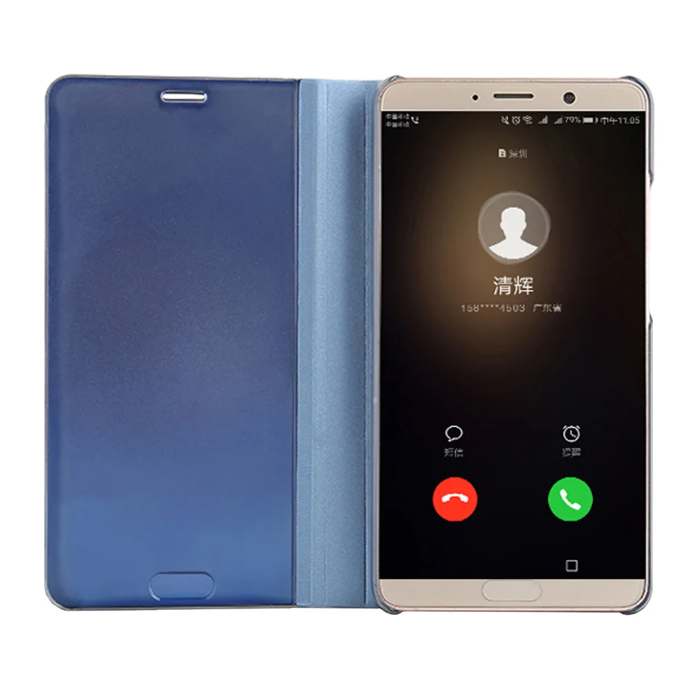 Чехол с откидной подставкой и зеркальным покрытием для телефона Huawei Mate 9 10 20 Pro Honor