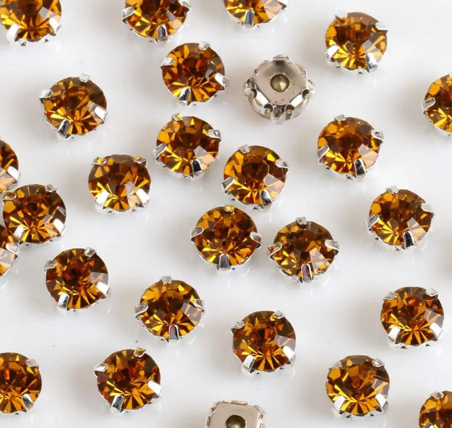 Блестящий топаз 4 мм 8 цветные стразы сделай сам для украшения одежды свадебной