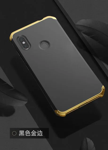 Чехол для Xiaomi Redmi Note 6 Pro алюминиевая металлическая рамка твердый пластиковый чехол на заднюю панель для Xiaomi Redmi Note 6 6 Pro Fundas Coque Shell - Цвет: Серый