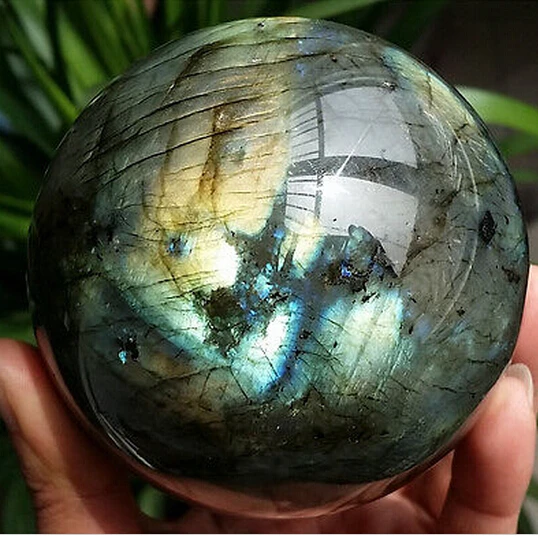 WBY + 421 ПРИРОДНЫЙ Лабрадорит кварцевый сфера ball исцеление | Дом и сад
