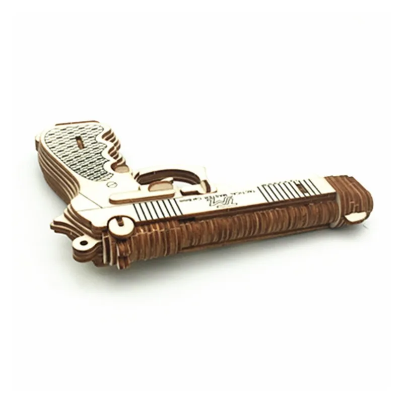 3D пазл Детские деревянные игрушки лазерная резка сделай сам сборочный пистолет