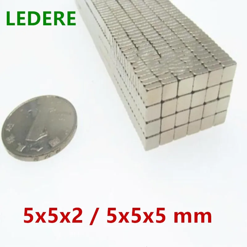 100/500PCS  F 5x5x2 neodymium iron boron strong magnet 5*5*2 square super small magnet 5x5x2mm 5*5*2mm Small magnet thin magnet
