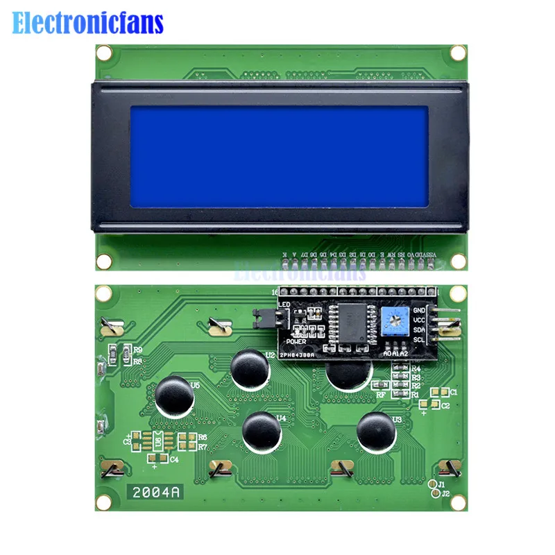 Синий дисплей IIC igc TWI последовательный интерфейс SPI 2004 20X4 символ HD44780 контроллер синий экран подсветка для Arduino lcd