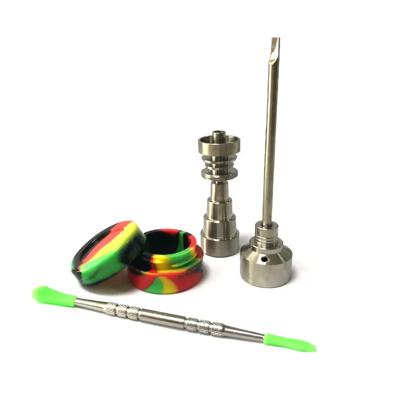Бонг набор инструментов 10/14/18 мм domeles Gr2 Титан Carb Кепки Dabber dab rig силиконовые банки для Стекло курения кальяна водопроводные трубы 0C