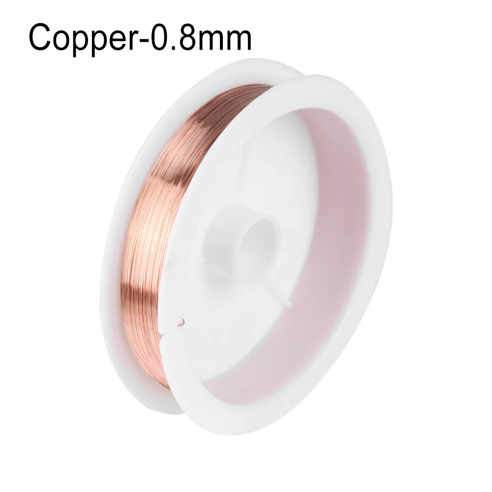 Copper-0.8mm 0,2/0,3/0,5/0,8/1 мм 15 г прочный сплав медный провод поделки из бисера провода инструменты для Ремесла шнур Струны DIY аксессуары - Цвет: Copper-0.8mm