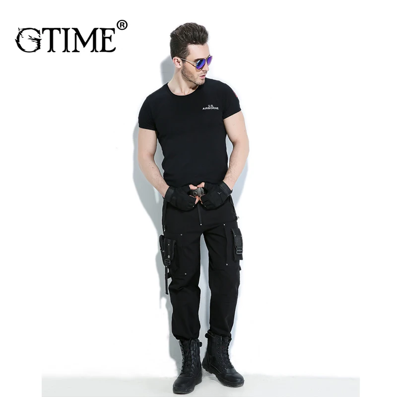 Dropshipping Gtime Men's Cotton Tooling Trousers Casual Loose Comfortable Fashion Overalls MCYR093 | Мужская одежда