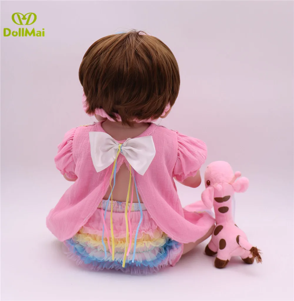 bebes reborn com corpo de silicone menina55cm real full baby girl dolls toys for child gift | Игрушки и хобби