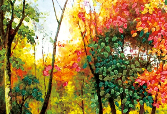 53x73 см Набор для вышивки лентами золотистого озера набор рукоделия Ручное шитье