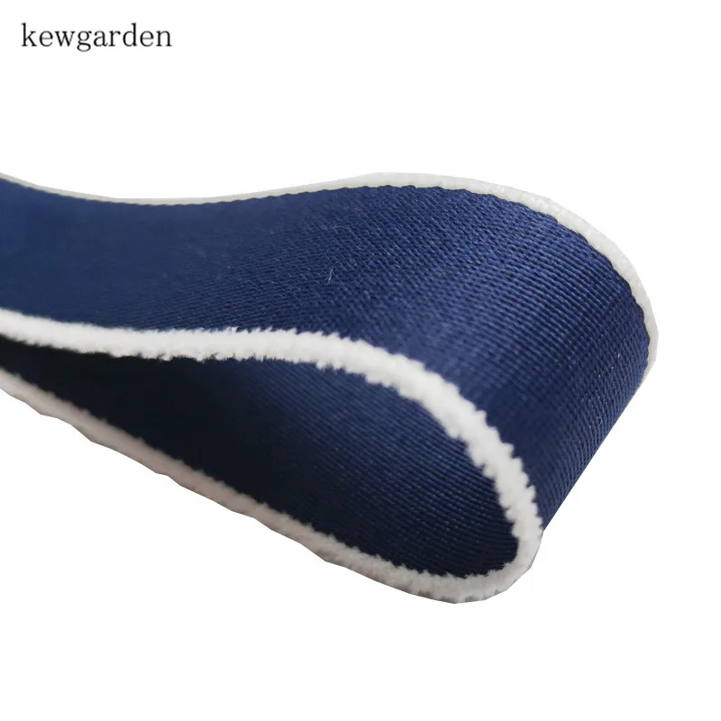 Kewgarden 1 дюйм 25 мм волосы с белыми краями атласные ленты вручную изготовленная