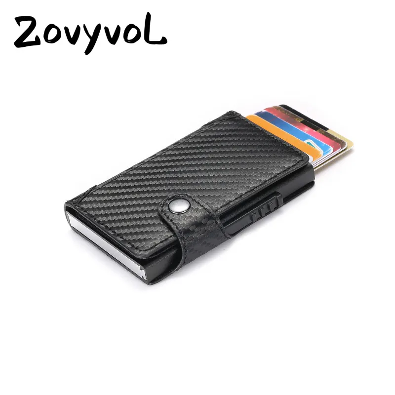 

ZOVYVOL 2023 New Customized Wallet Men Woman Card Holder Carbon Fiber Leather Card Wallet RFID Blocking Wallet Purse Card Holder