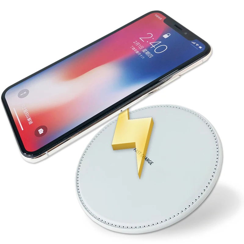 Мобильный телефон ци Беспроводной Зарядное устройство для iPhone X/8/8 плюс быстрая