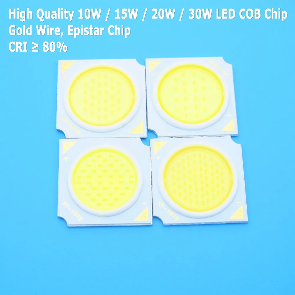 

Jiaderui COB светодиодный чип 19мм 10/15/20/30Вт для светильников 2 шт