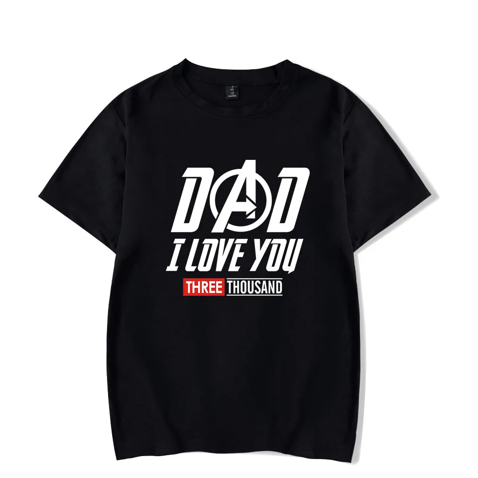 Мужские футболки папа I Love You 3000 три тысячи раз Потрясающие хлопковые Мстители