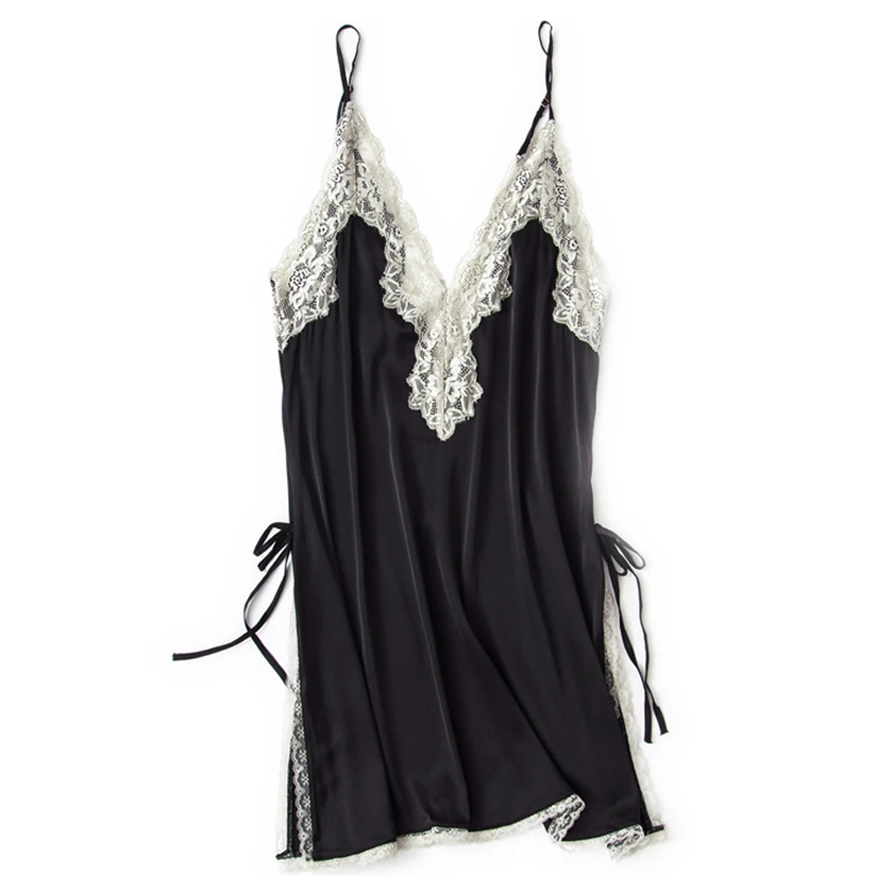 Шелковое кружевное женское белье сексуальное с v образным вырезом и открытой