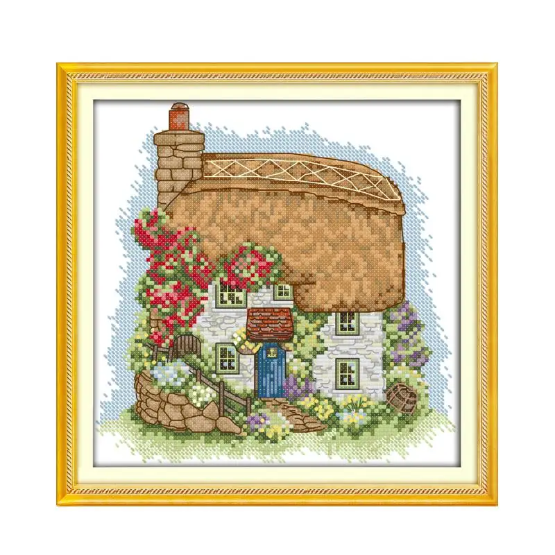 Cross Stitch-F760 Joy Sunday Набор для вышивания крестиком DMC Набор для вышивания 11ct 14ct зимний уличный Пейзаж Вышивка крестиком узоры сделай сам ручная работа - Цвет: Cross Stitch-F760