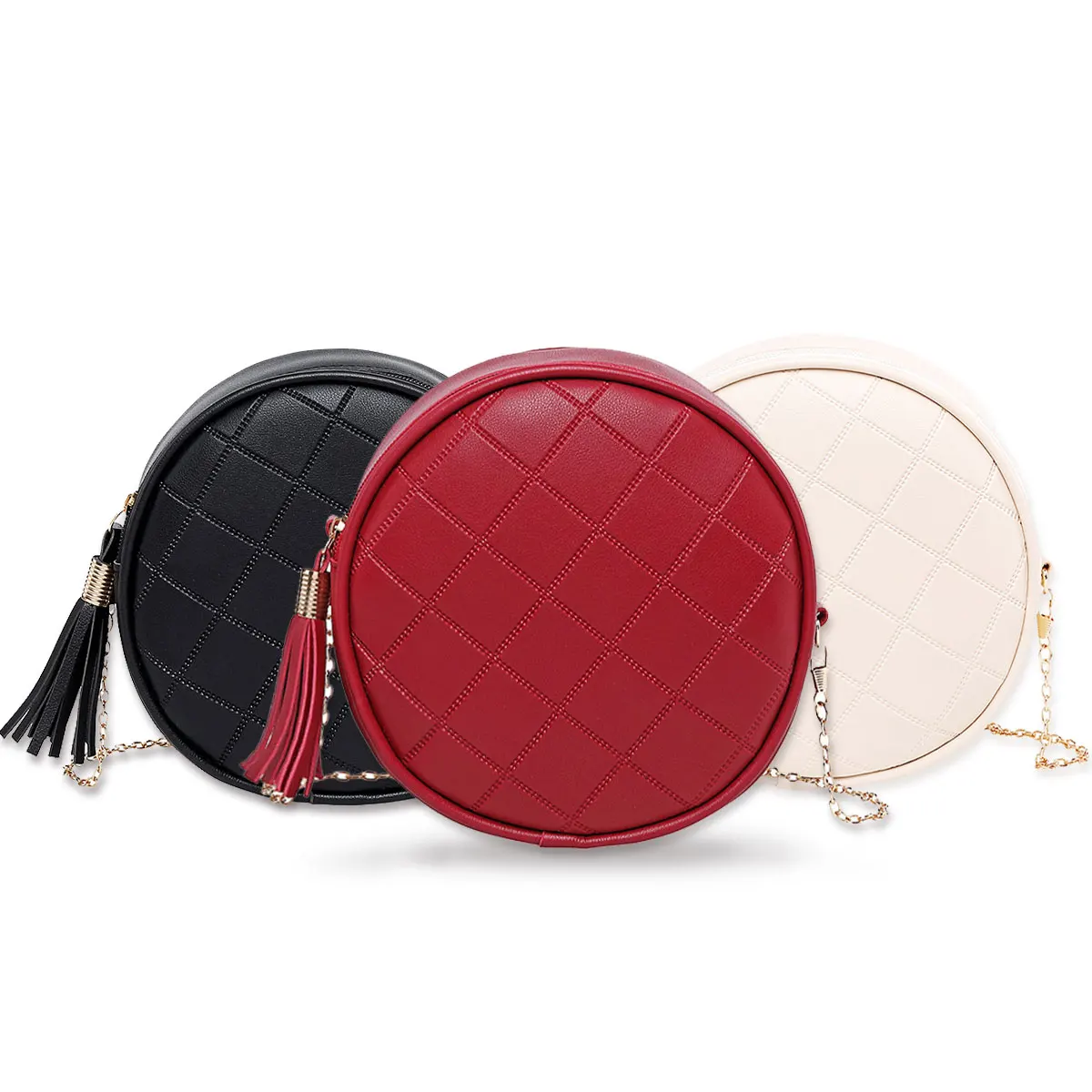 Женская сумка сумки на круглой цепочке мессенджер плечо однотонные через из